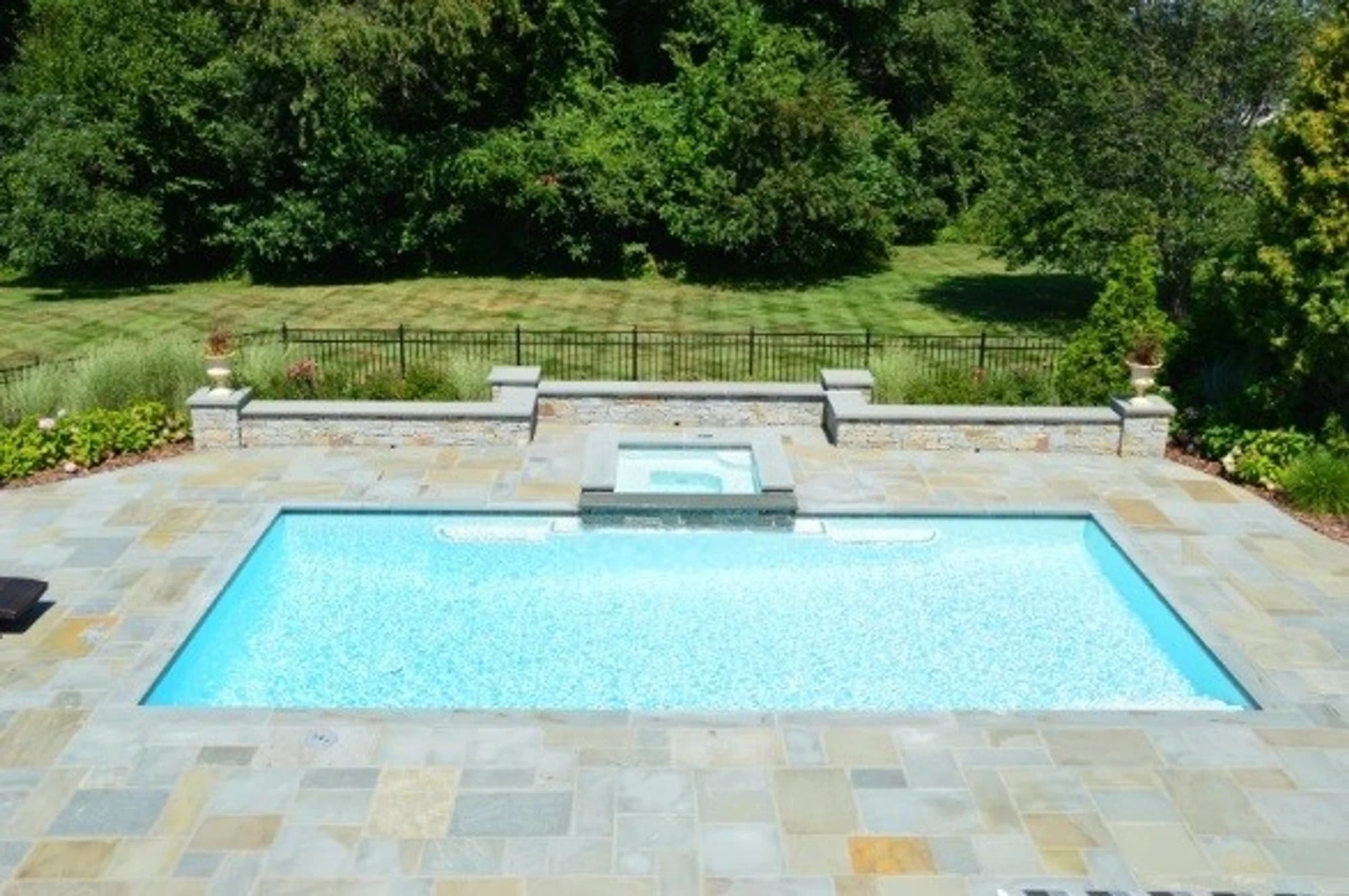 Inground pool with spa integration