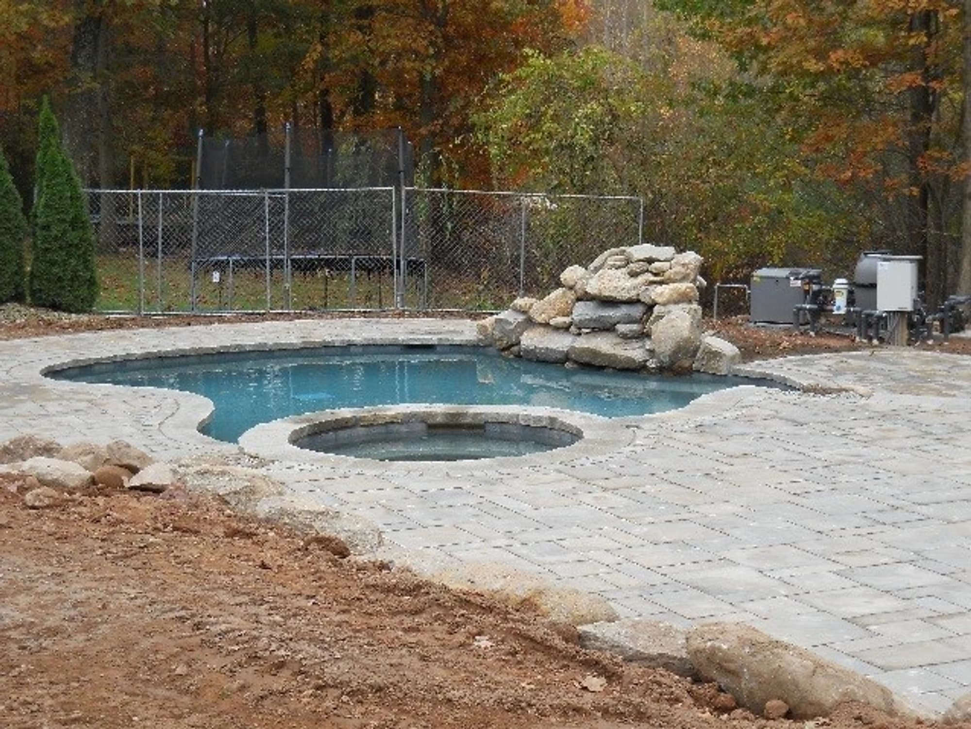 Inground pool with landscape integration